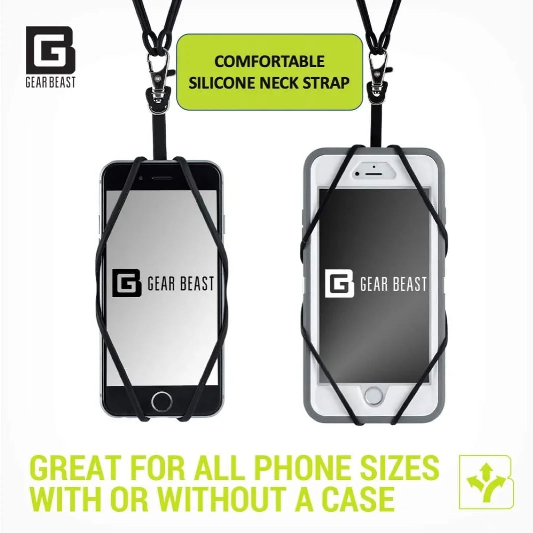 Arcadia Silicone Cell Most Phone Smartphones, Pocket Beast Universal Strap Phone with Gear Compatible and Neck - - Lanyard w/Card Holder Neck