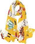 Scarf Silk Girls Lovely Wrap Long Flowers Lightweight for Women And Scarves Neck Hyjoy Shawl Cacti Llamas