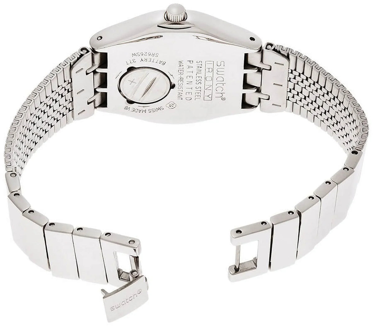 Women's Stainless Swatch Dial Starling Watch Black Steel YLS186G
