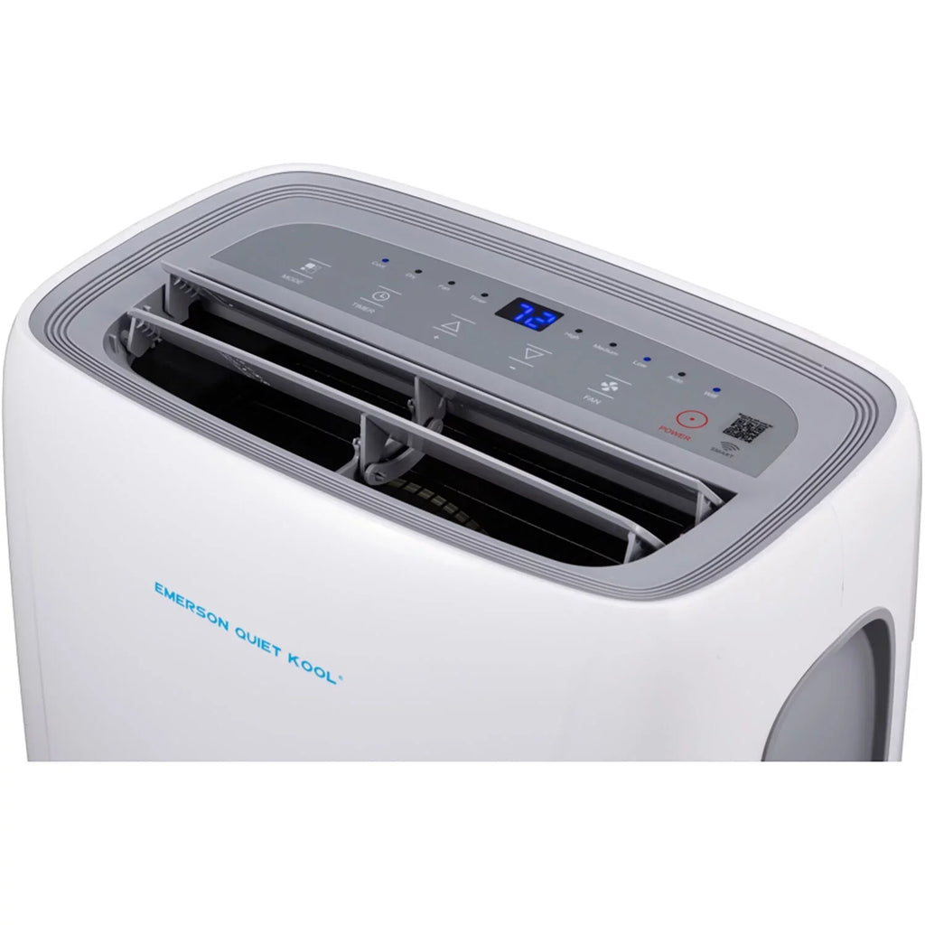 Emerson and Portable Ft. Remote, Kool for Control up Rooms Quiet Air 300-Sq. Voice SMART with Wi-Fi, to Conditioner