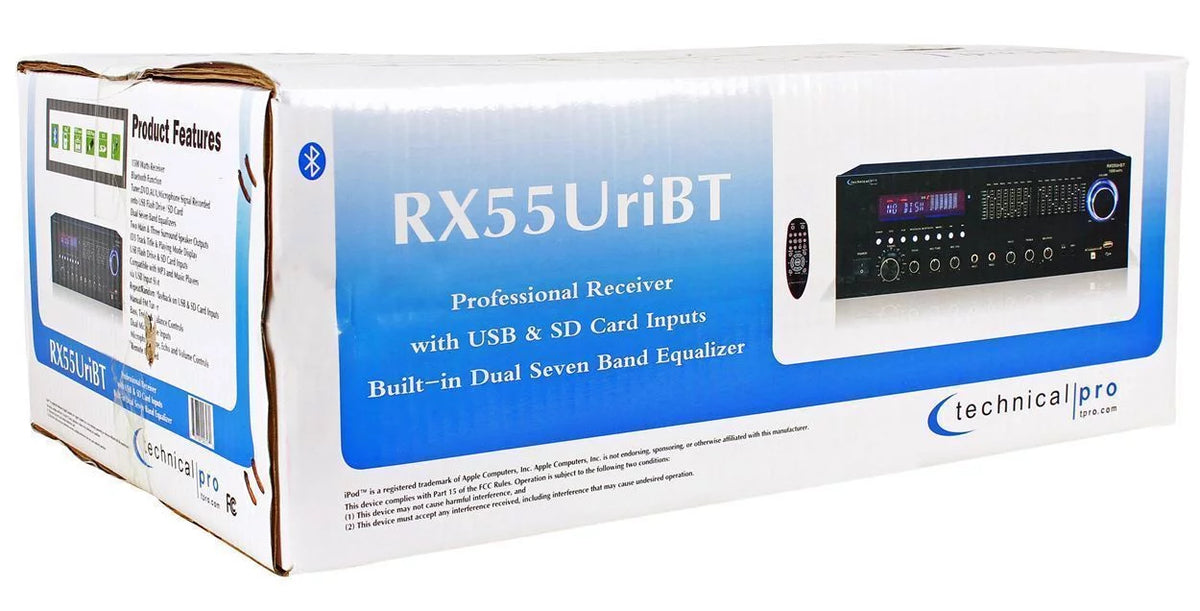 Bluetooth Receiver+4) Pro Theater RX55URIBT Speakers Home 6.5" Technical Ceiling