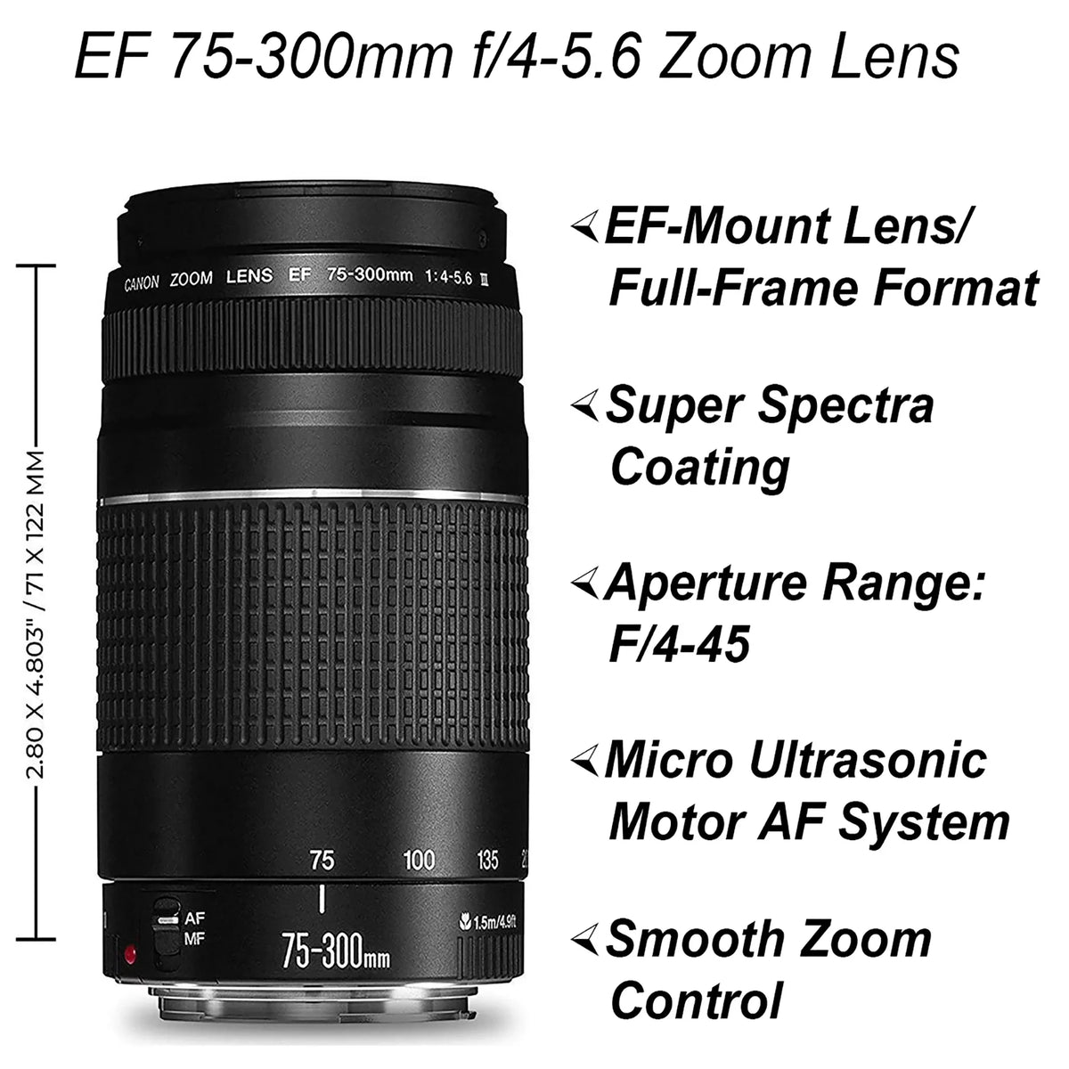 Mark SanDisk + ZeeTech with 2 Canon + + 128GB 5D 24-105mm Backpack Bundle Camera + Accessory Pack IV EOS 75-300mm DSLR Lens