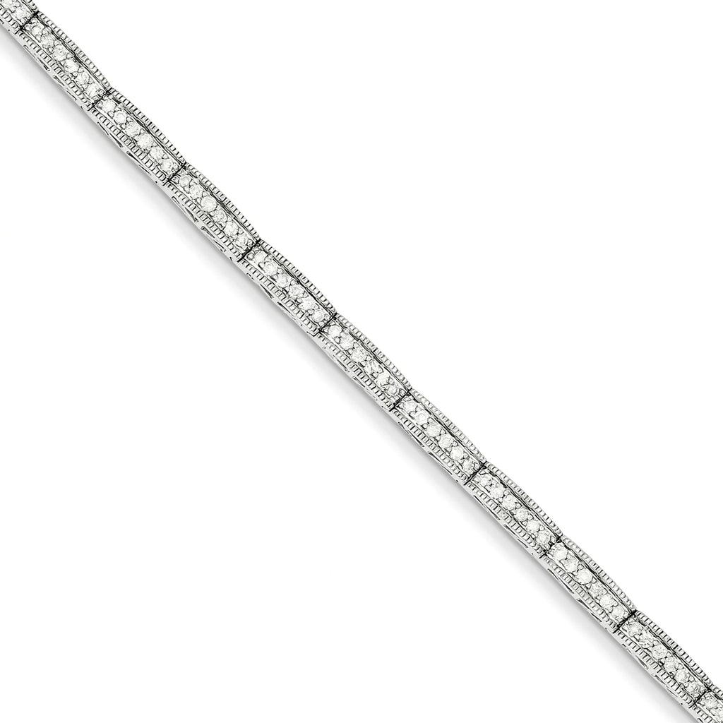 1.02ct Diamond Wt- White Carat Fancy Bracelet. Gold 14k