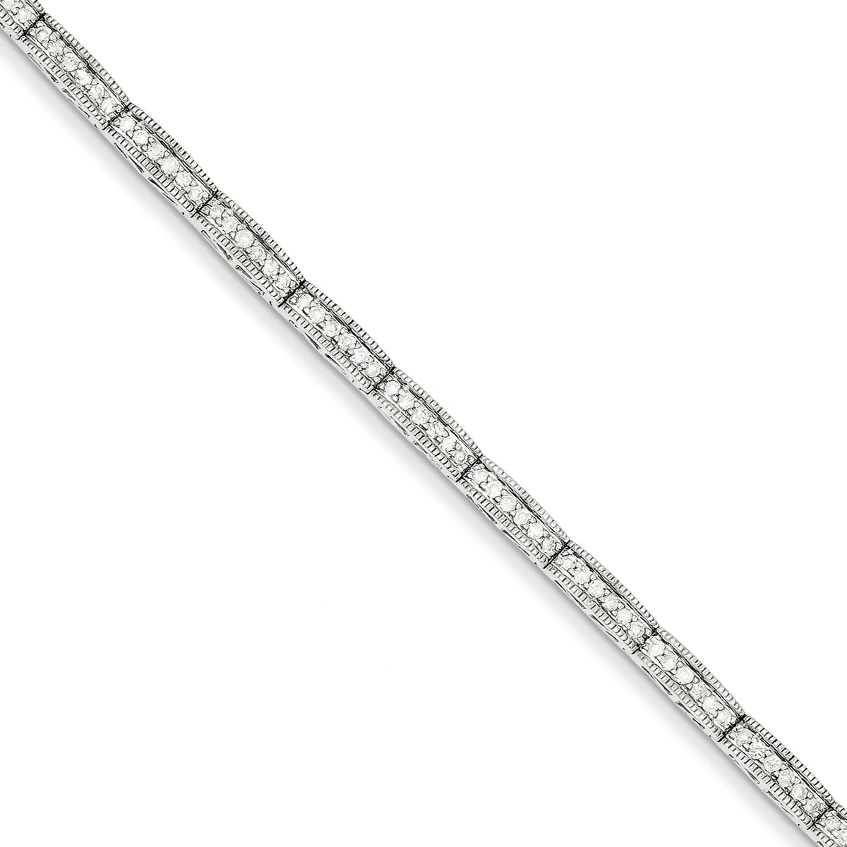 1.02ct Diamond Wt- White Carat Fancy Bracelet. Gold 14k