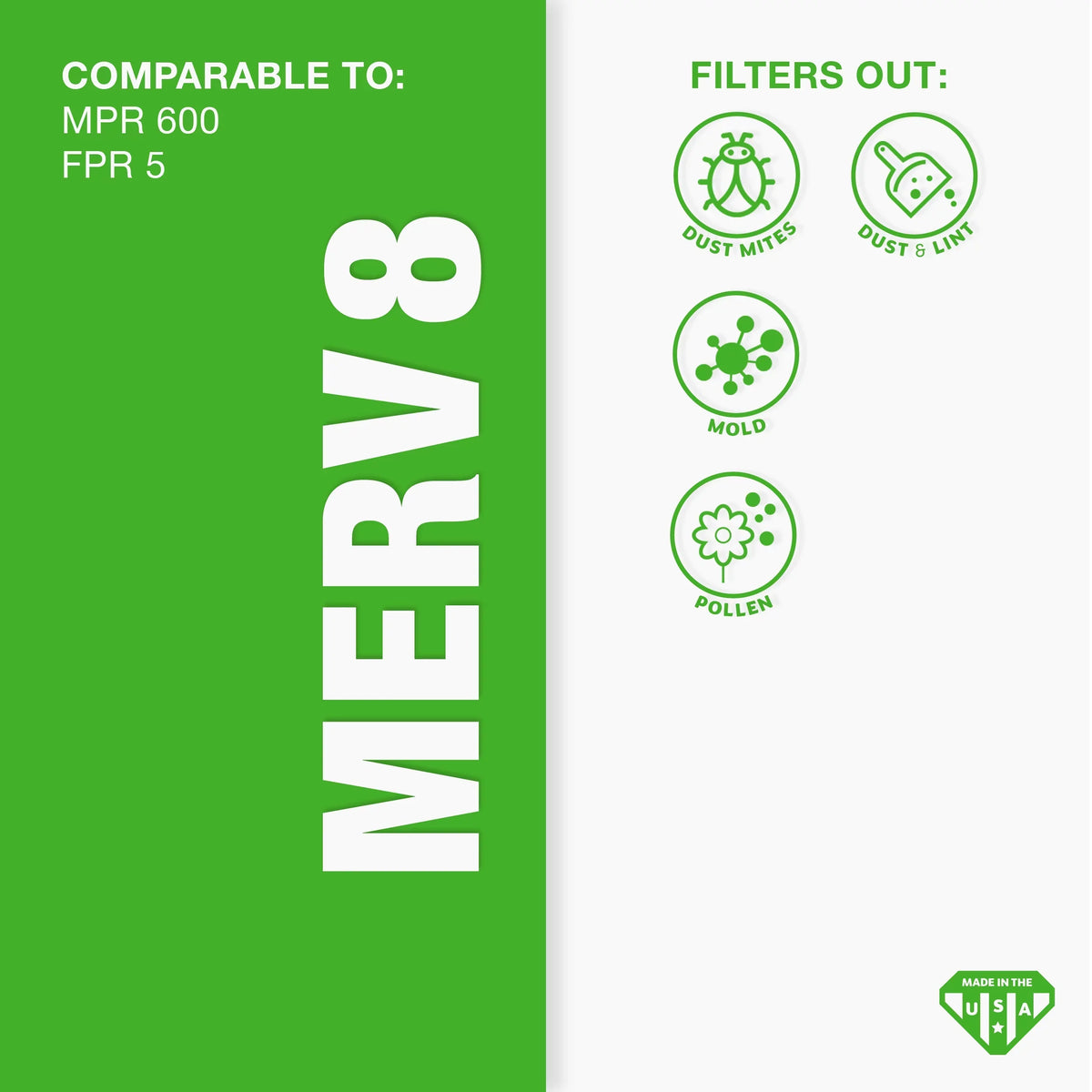 Air AC Filter, Pleated MERV Furnace 14x18x1 Aerostar 8 Filter, Pack Air 6