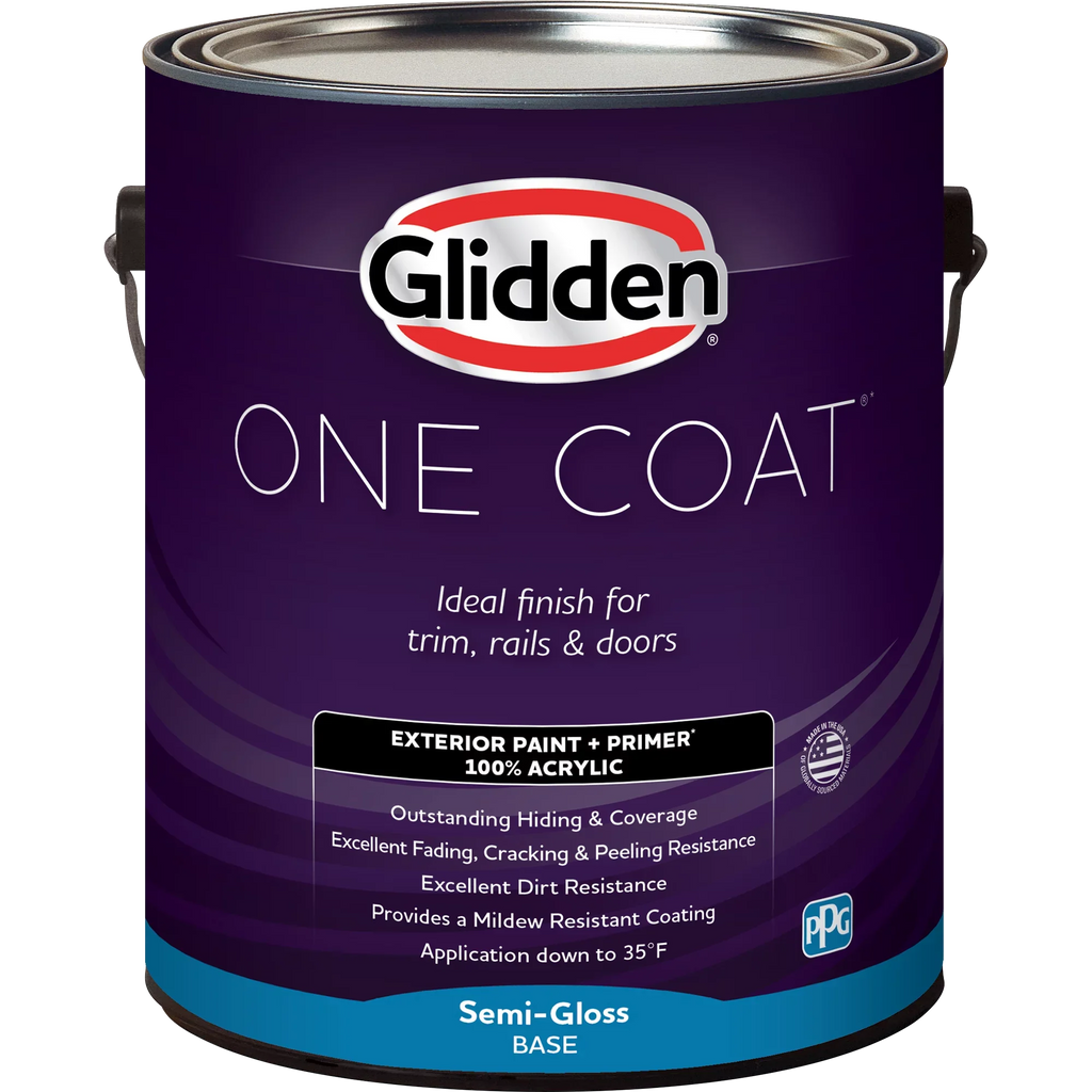 Exterior Essential Paint Orange, Semi-Gloss, Orange / One Coat Gallons Glidden Primer + 5