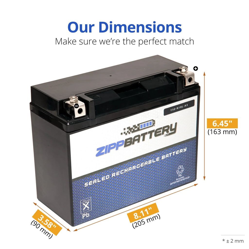 1991 R80st Zipp (50-N18L-A3 Ah, Volt,20 Battery for Bmw Battery 260 12 CCA) Motorcycle 800cc R80gs Y50-N18L-A3