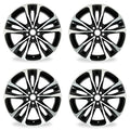 Black 7" Replacement Rims 2017, Toyota Brand Wheels Automotive 2019 New 4 Corolla x 75208, Quality Velospinner 2018, OEM for Machined Set of 17"
