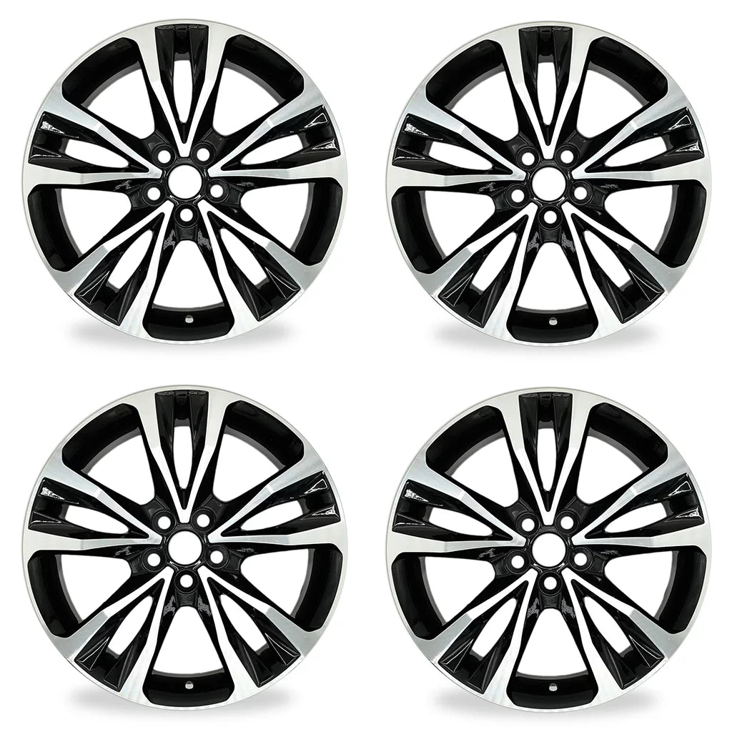 Black 7" Replacement Rims 2017, Toyota Brand Wheels Automotive 2019 New 4 Corolla x 75208, Quality Velospinner 2018, OEM for Machined Set of 17"