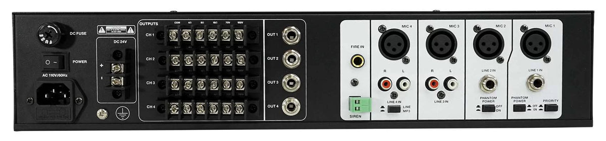 Amplifier+(6) 4-Zone White Source Speakers Commercial Matrix Pendant Multi JBL