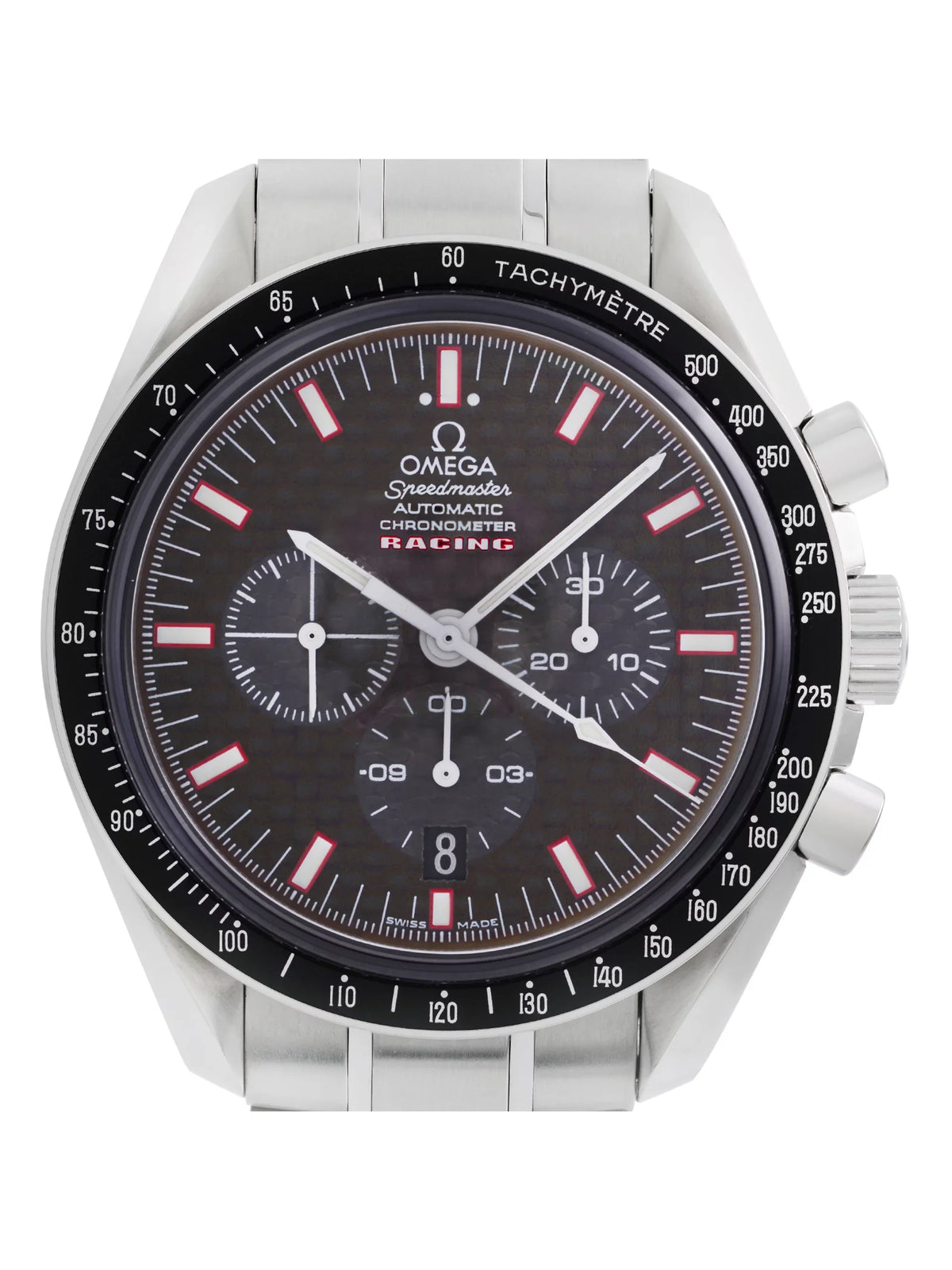 Mens Omega Chronograph Automatic Speedmaster Watch Dial 3552.59.00 Racing Carbon