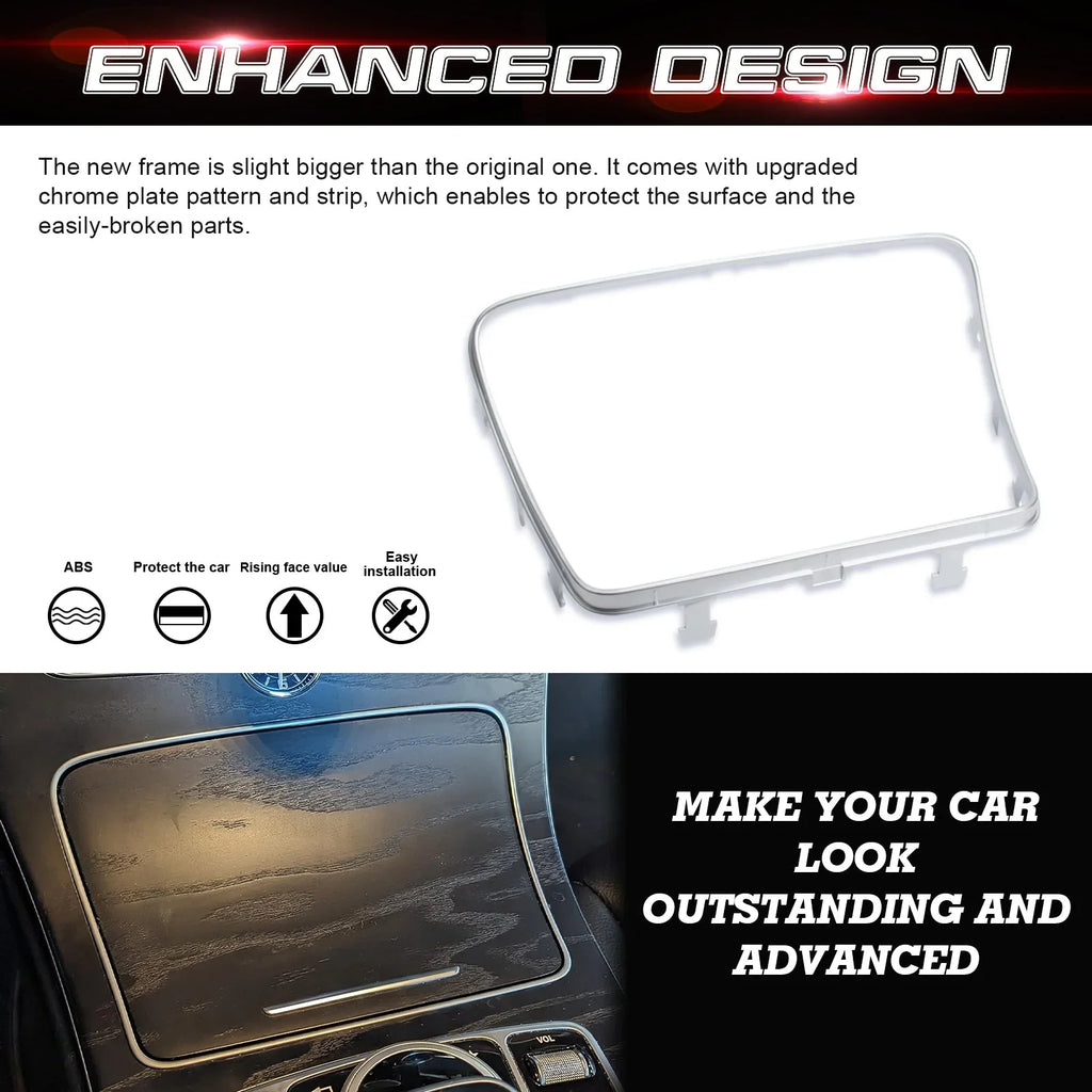 Class Tech 300 Frame Center Class W205 C300 C400 Benz GLC GLC W253 Ashtray Mercedes Xotic Chrome, 2016-2023 Storage 2015-2021 C Console Trim, with Box C63 Compatible