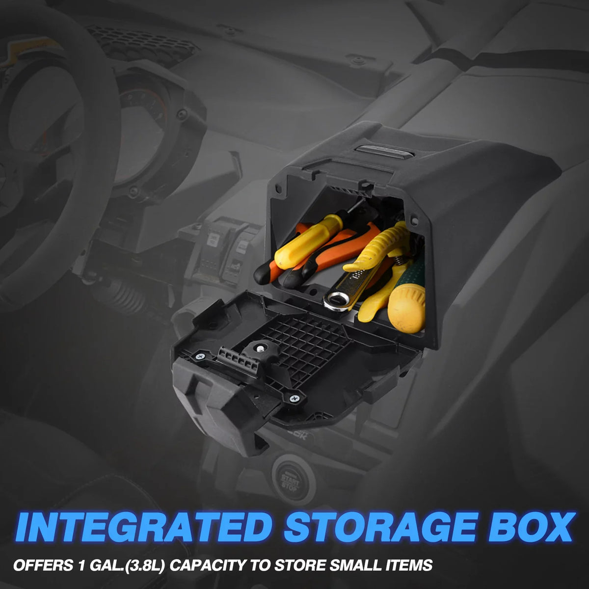 Box Phone Tray Electronic GPS Holder, MICTUNING Tablet Holder Device Storage Organizer Ipad X3