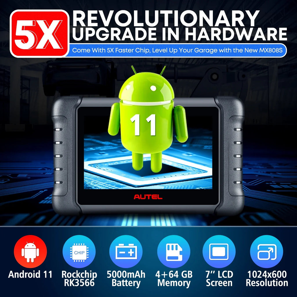 MK808S OE MK808Z FCA same Android 2 RK3566 64GB with Diagnostic Autel 11 Year & 4GB All Bidirectional MaxiCheck Update, MX808S as 4-Core Tool Autoauth System 3000+ Scan,