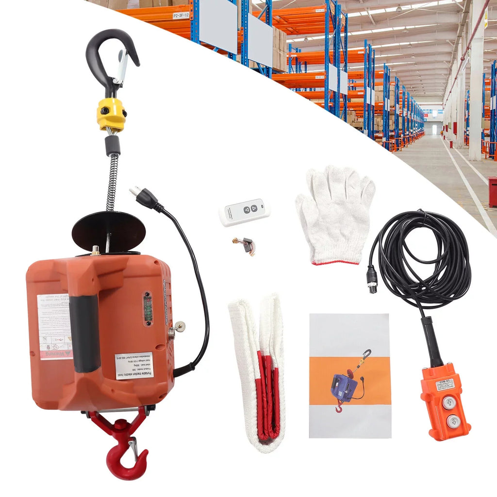 Remote Electric 3in1 Wireless Lift Crane TFCFL Winch Portable 1100lbs Hoists