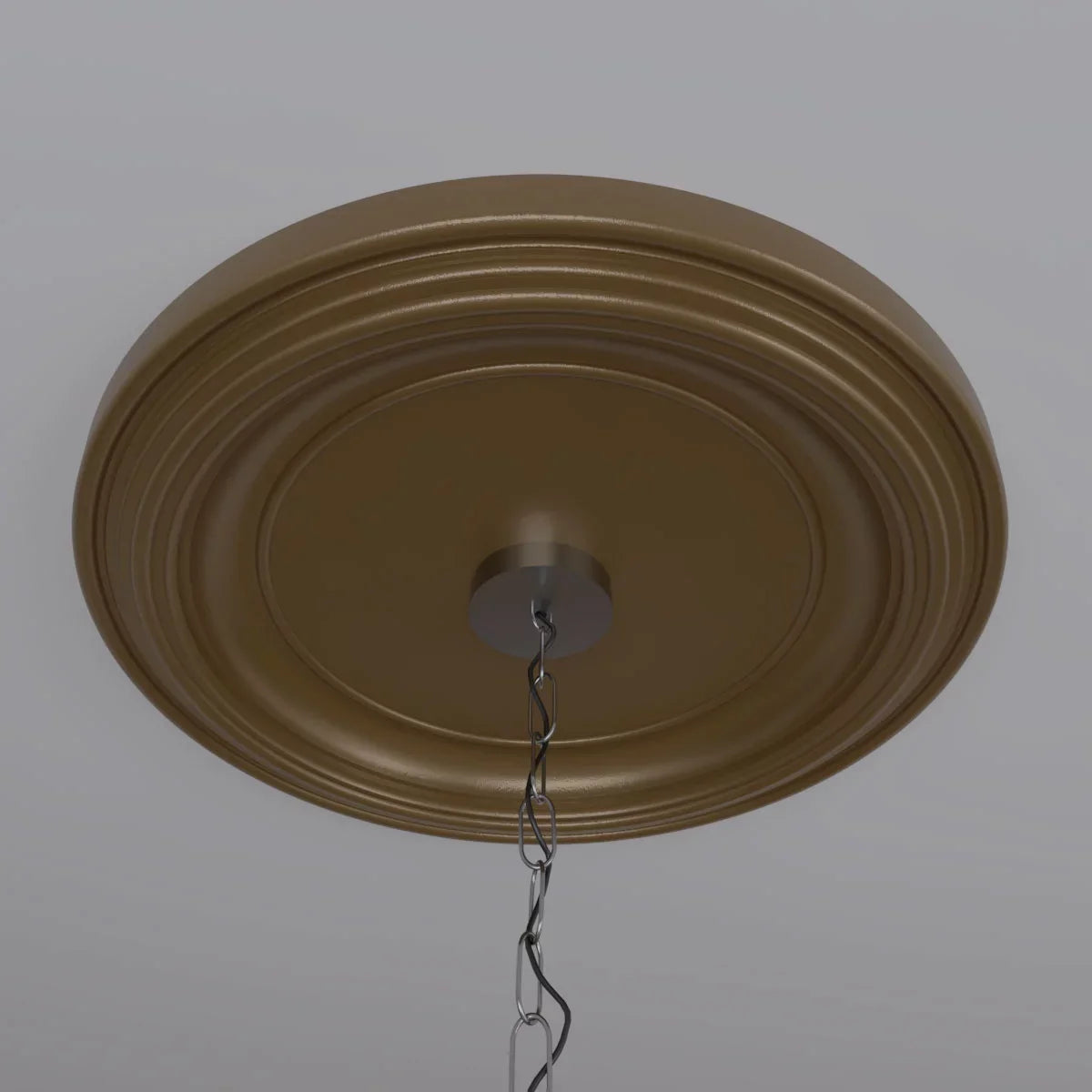1/2"P 13 x up Metallic Rush 1/2"ID 1 22"OD Medallion to Thermoformed 3 Ekena (Fits Canopies Traditional x PVC Millwork Gold Ceiling 1/2"),