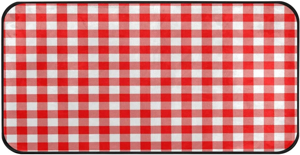 Kitchen Rug Plaid Kitchen White Mat Mat Washable Comfort for Anti-Fatigue Red Washroom 20 Floor Waterproof Kitchen Bedroom Slip 39 Non and Rug Bestwell inch x Sink
