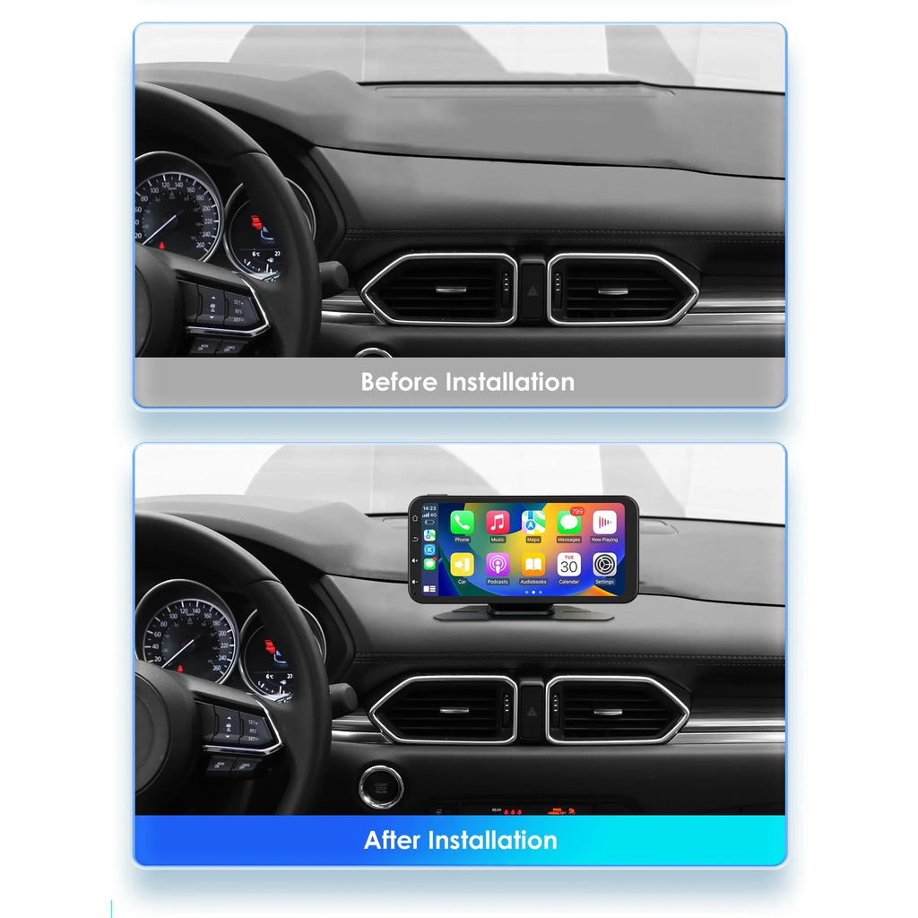 Audio Support Radio Apple 6.25" Wireless Ossuret With Car Stereo Camera Navigation Android Carplay Bluetooth Adjustable Receiver Touchscreen Backup Auto 360° GPS