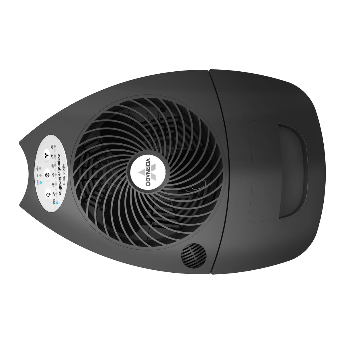 Black Coverage, Vornado 700 Evap3 Humidifier, Room ft Evaporative Whole sq