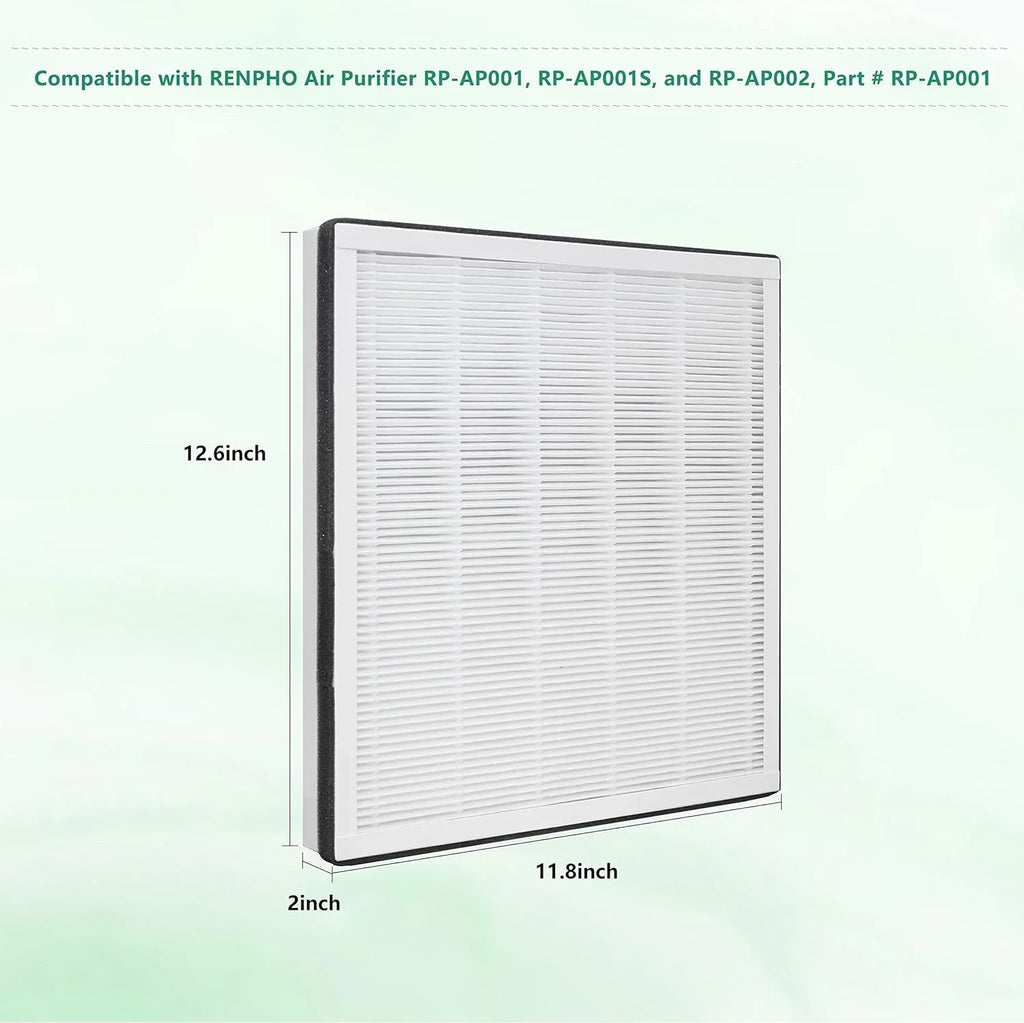 HEPA Air Purifier Air Compatible RP-AP002,Home Renpho True RP-AP001/ Part&Accessories RP-AP001S/ H13 Purifier Replacement with Filter