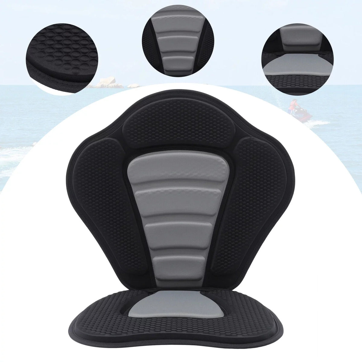 Seat Kayak Rest Storage Bag Seat Comfortable Padded Kayak Seat Seat w/ Cushion