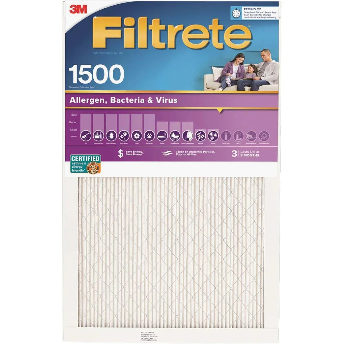 16 Filtrete In. 1550 Allergen MPR 25 In. 1 1 Furnace x x Living Filter Ultra In. Healthy PK,