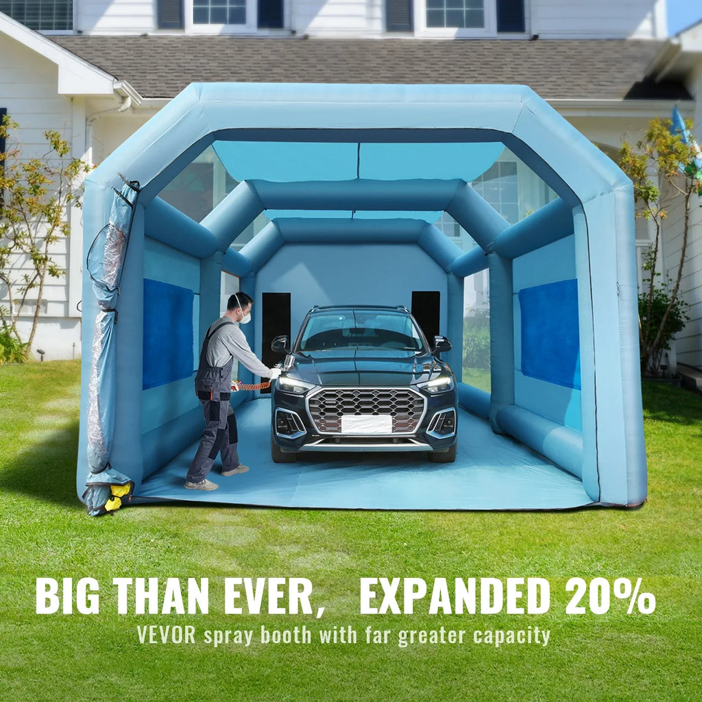 26x15x11ft Inflatable Paint 750W+950W Blower System with SKYSHALO Spray Tent Booth Inflatable Paint Car Booth Filter