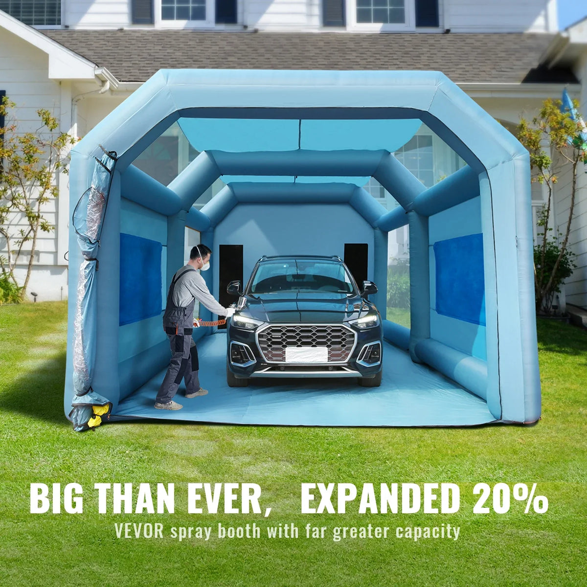 26x15x11ft Inflatable Paint 750W+950W Blower System with SKYSHALO Spray Tent Booth Inflatable Paint Car Booth Filter