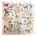 CONFESSIONS Scarf ROSE New) Pre-Owned Hermes Light 45 PALE/VERT/JA 100% LES HERMES Silk Carre Pink Confession Muffler (Like