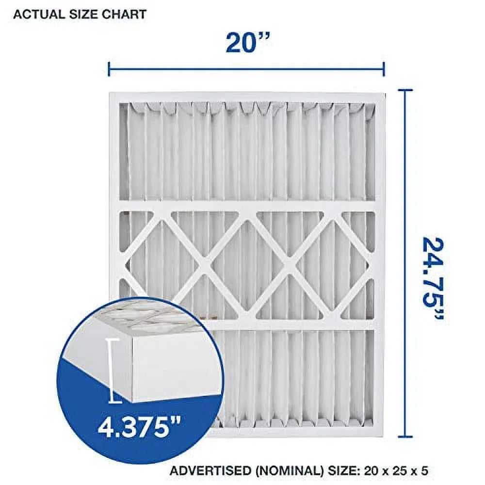 USA, Size: 20"x24 2-Pack, Virus 20x25x5 MERV Made Home the Honeywell Max Pleated Air Aerostar Replacement Captures Filter, 3/4"x4 Particles, 13 in White 3/8"), (Actual