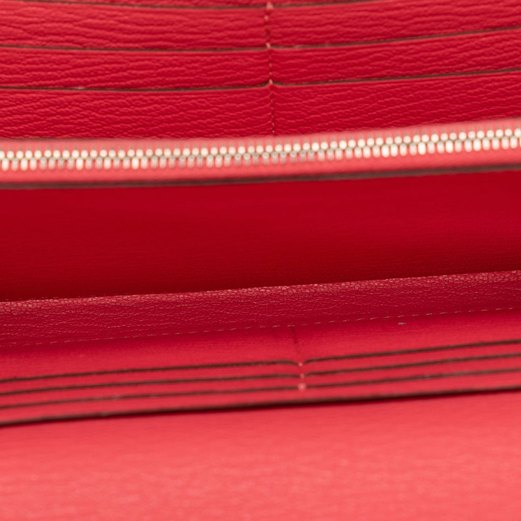 Kelly Wallet Leather Classic Pink (Good) Authenticated Unisex Chevre Long Pre-Owned Calf Hermès Wallets