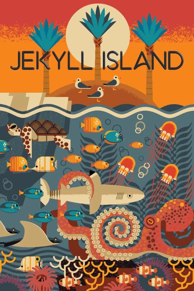 Island, inches, Premium Jigsaw and Jekyll USA) (19x27 Geometric 500 Made Piece in Family, Adults Puzzle Georgia, Textured for