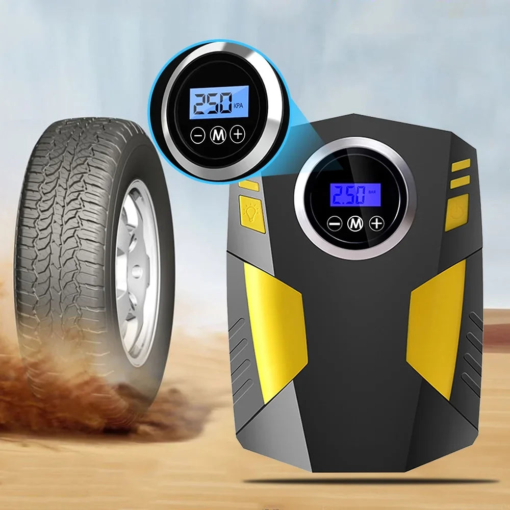 Pump Light with Compressor LED Auto for 12V Inflator Portable Car Tire Air Digital