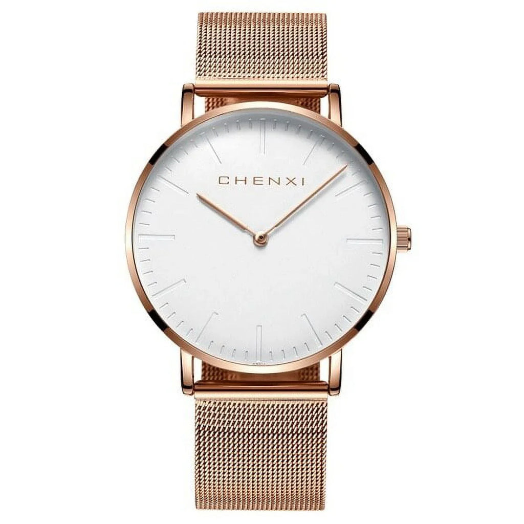 Quartz thin Watch gold Rose Woman Ultra Ladies Watch Luxury Elegant Top Dress Lover CHENXI Brand Fashion Waterproof Watches Men