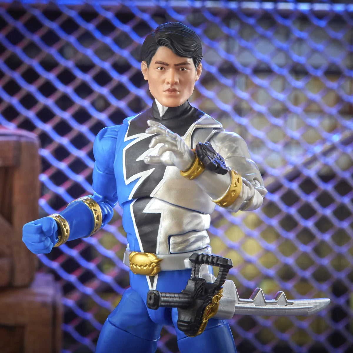 Dino Fury Accessories Rangers Collectible 6-inch Collection Ranger Figure Blue Toy Lightning Premium Action Power with