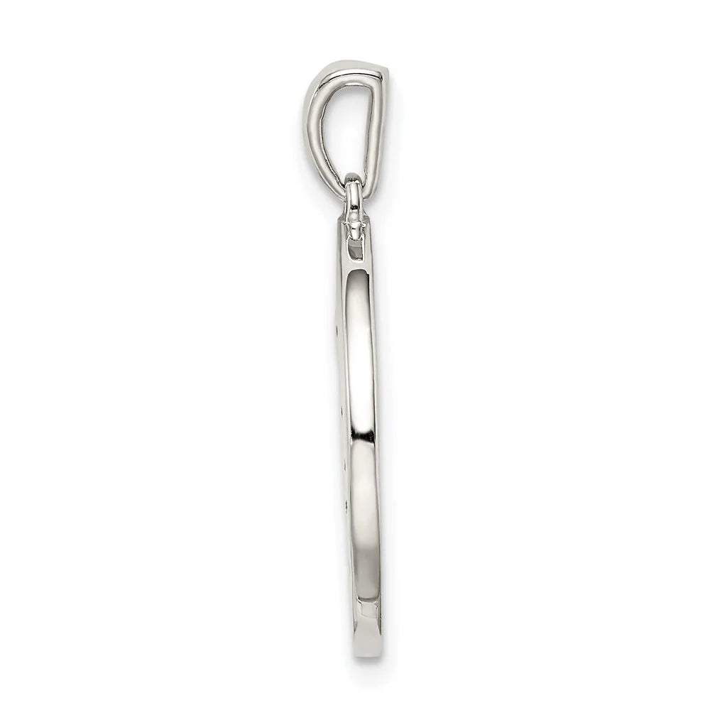 Pendant Aries Silver Rhodium-plated Sterling & Zodiac CZ QQC9730