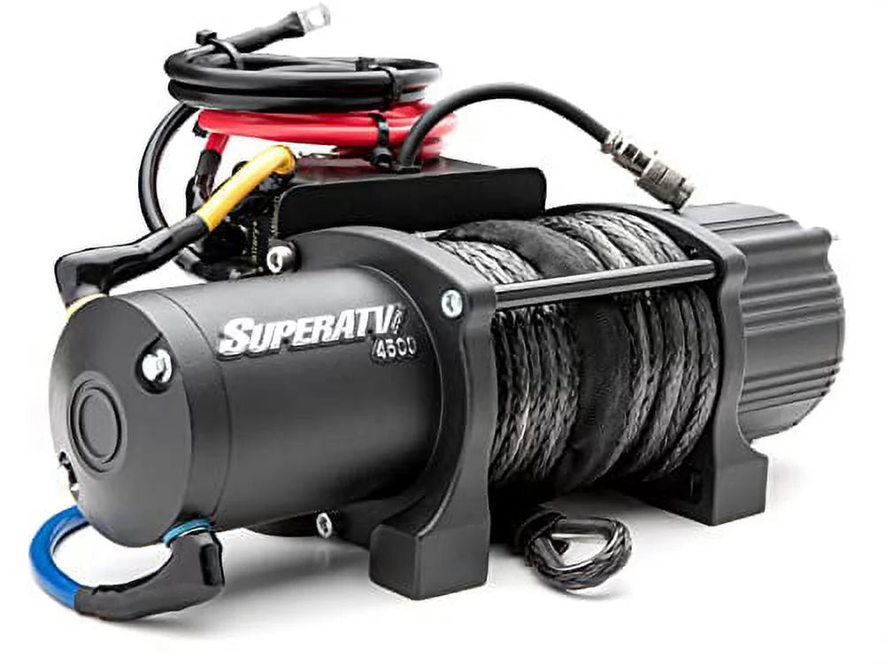 SuperATV Remote Foot Ratio|QWM-Y-RMAX-4500 LB Steel|166:1 Yamaha / 2 with 4500 Gear Wolverine Motor|Preassembled Wired|50 RMAX Winch 2021+ 4|Ready|Fit HP and Range|3/16" Compatible RMAX Winch|1.3