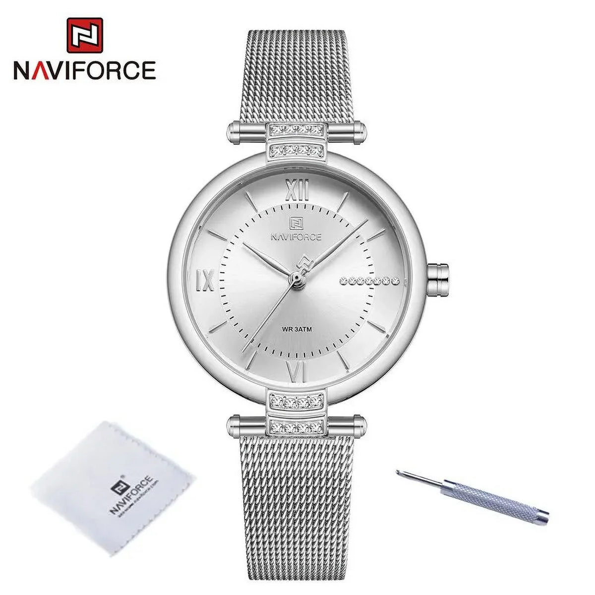 Fashion Stainless Quartz Ladies Steel Watches Women Wristwatches Relogio Luxury Female Watch Diamond Mesh Strap SW Girl