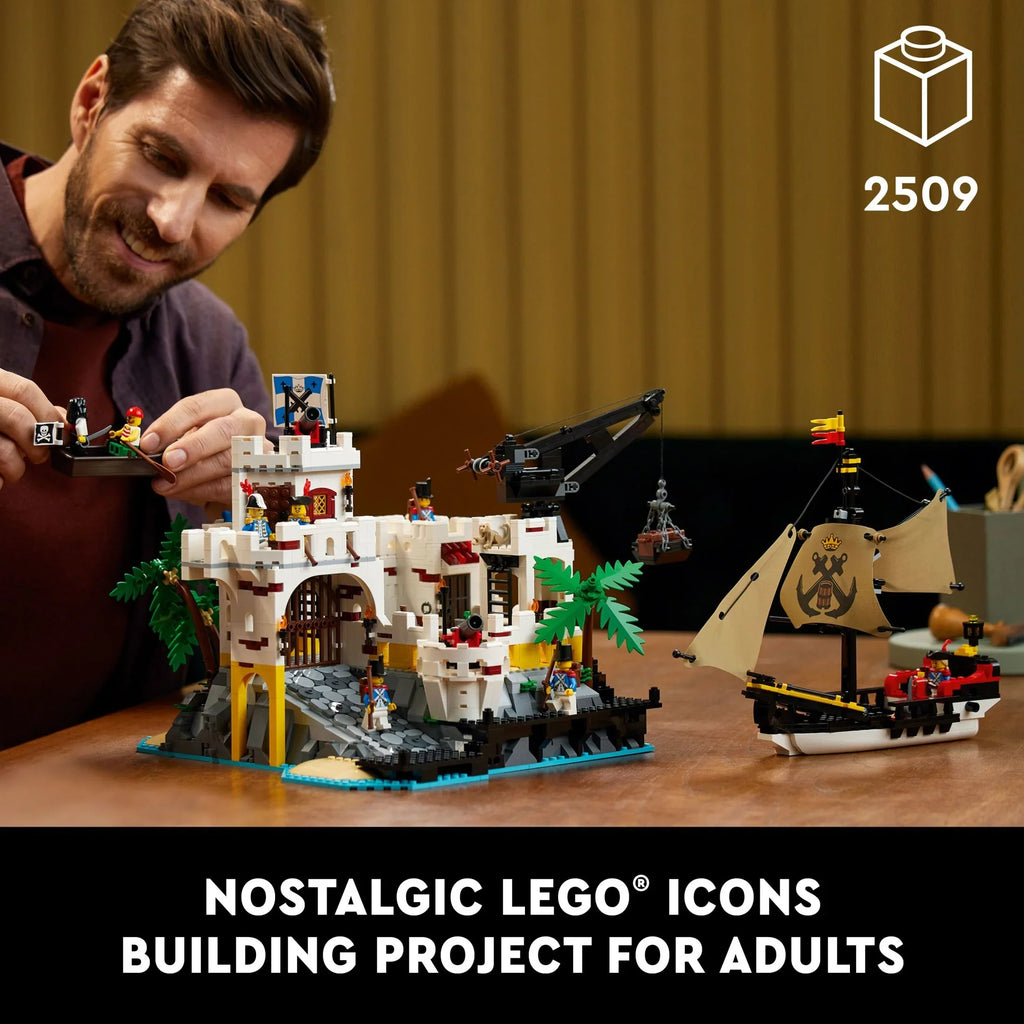 Love Adults Fortress a Gift, Pirate Rewarding Building LEGO for Décor, Who Eldorado Ship Nostalgic Gift Office 8 Icons Kit, Includes Pirate Idea 10320 Minifigures, and Home Project,