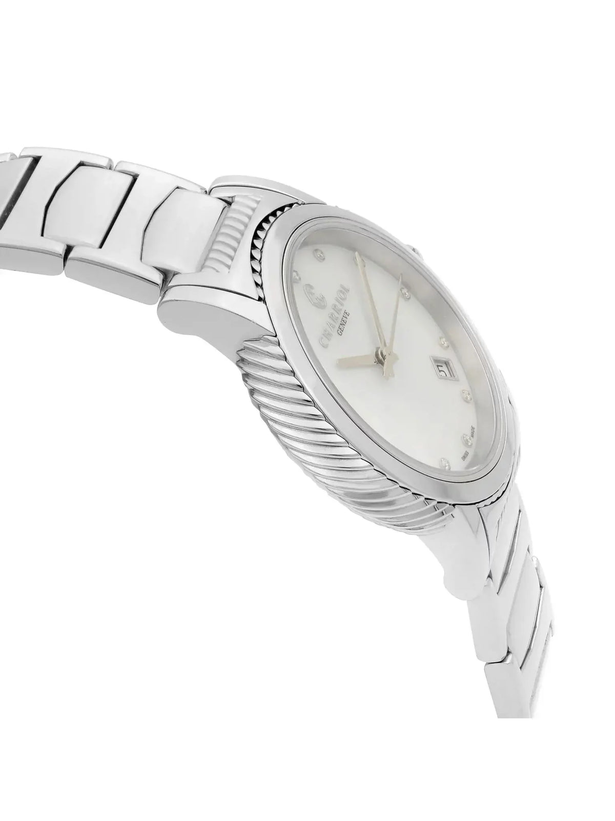 Parisii MOP Dial Ladies Quartz P33S2.920.001 Watch Diamond Charriol Steel White