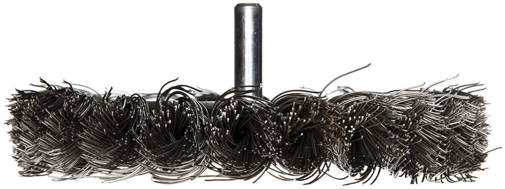 17687 1/4" Wheel, Wire in .014" Steel 4" Weiler Stem-Mounted Fill, the Knot Stem, Made USA