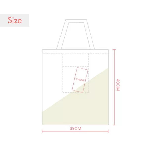 Bag Black Flower Sack White Canvas Shoulder Tote Chrysanthemum Expression
