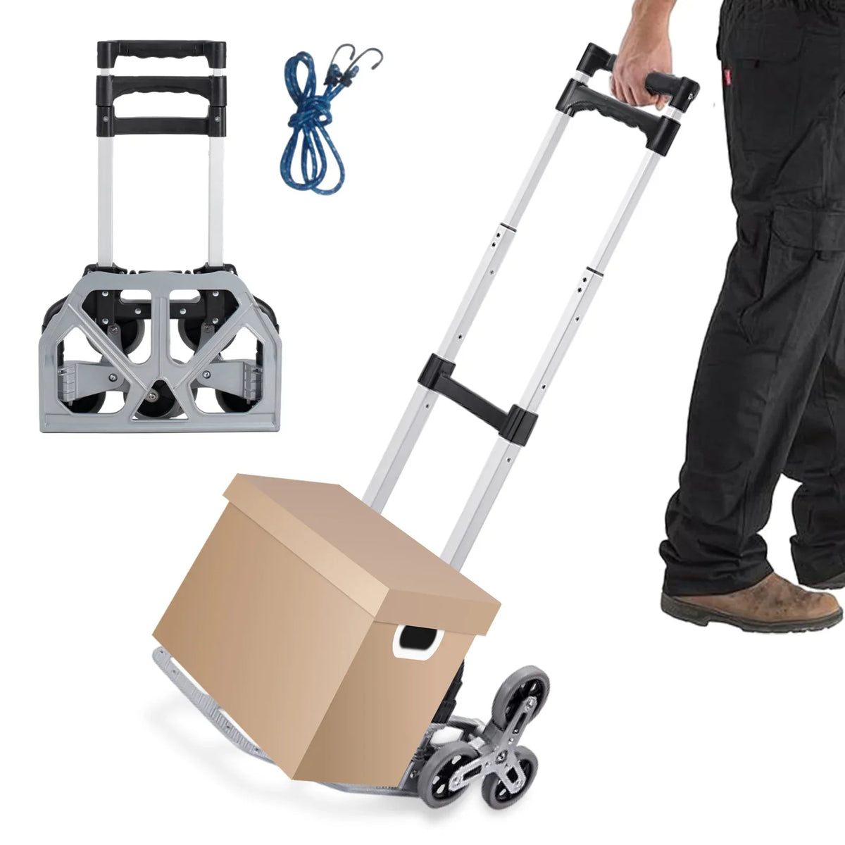Folding With Heavy Dolly Workplace, Stairs Duty Portable Warehouse Moving, Distribution Truck Luggage, TOPATY Trolley Wheels | Travel, Collapsible | For For Moving Shopping,