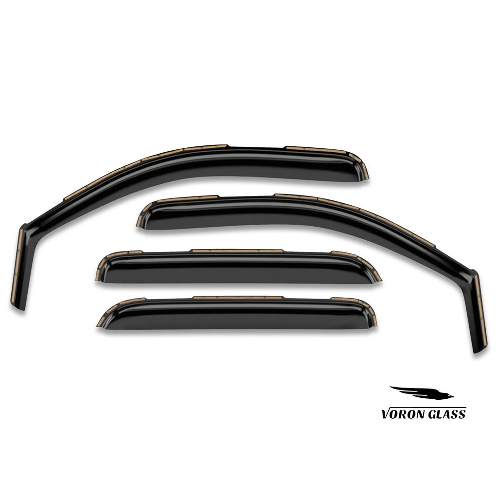 Ford for 2015-2020 in-Channel F250-F550 Ford Rain Extra 17-23), Window Visors, Vent Pieces F150 4 Deflectors, Guards - Glass SuperCab for (fit 230095 Voron Durable Window