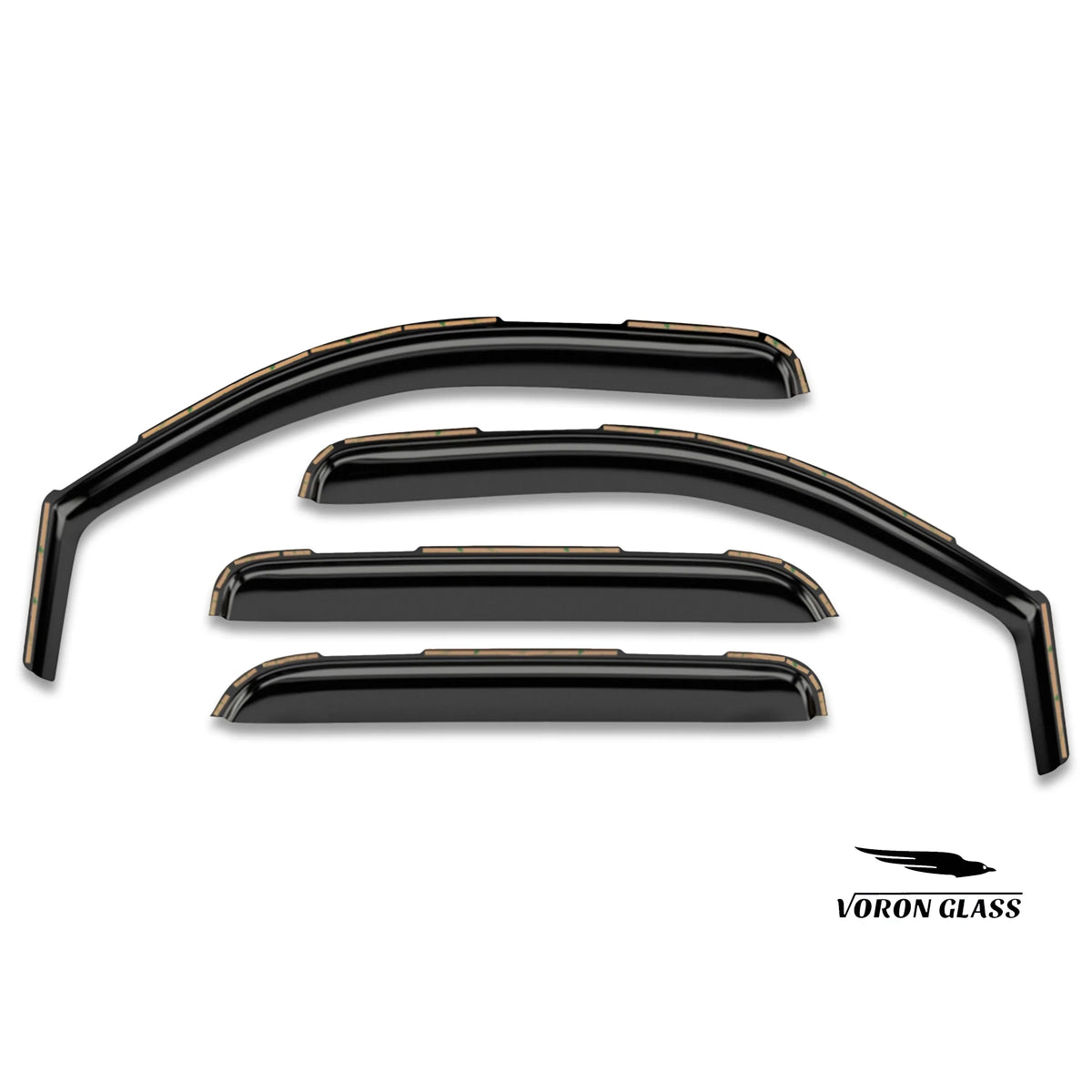 Ford for 2015-2020 in-Channel F250-F550 Ford Rain Extra 17-23), Window Visors, Vent Pieces F150 4 Deflectors, Guards - Glass SuperCab for (fit 230095 Voron Durable Window