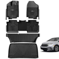 Car Odyssey Custom Cargo Rows Cargo Mats Liner for Van 3W 3rd Liner and Mini Liner Odyssey Honda Passenger for and Mats 1st,2nd and Trunk Fit 2018-2024 & Floor Floor Mats