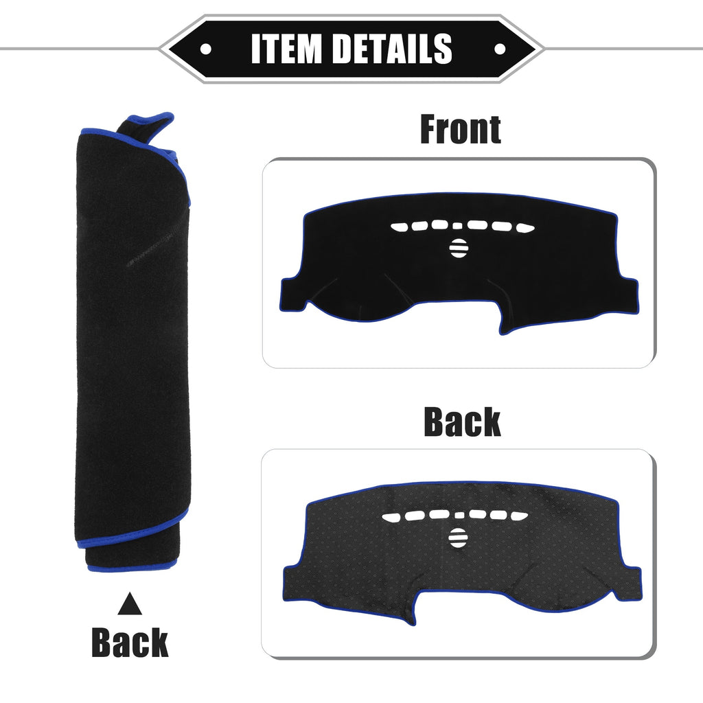 Dashboard Ford Car Unique Cover Bargains for Center Protective Polyester Console Fusion Mat 2013-2021 Blue Compatible