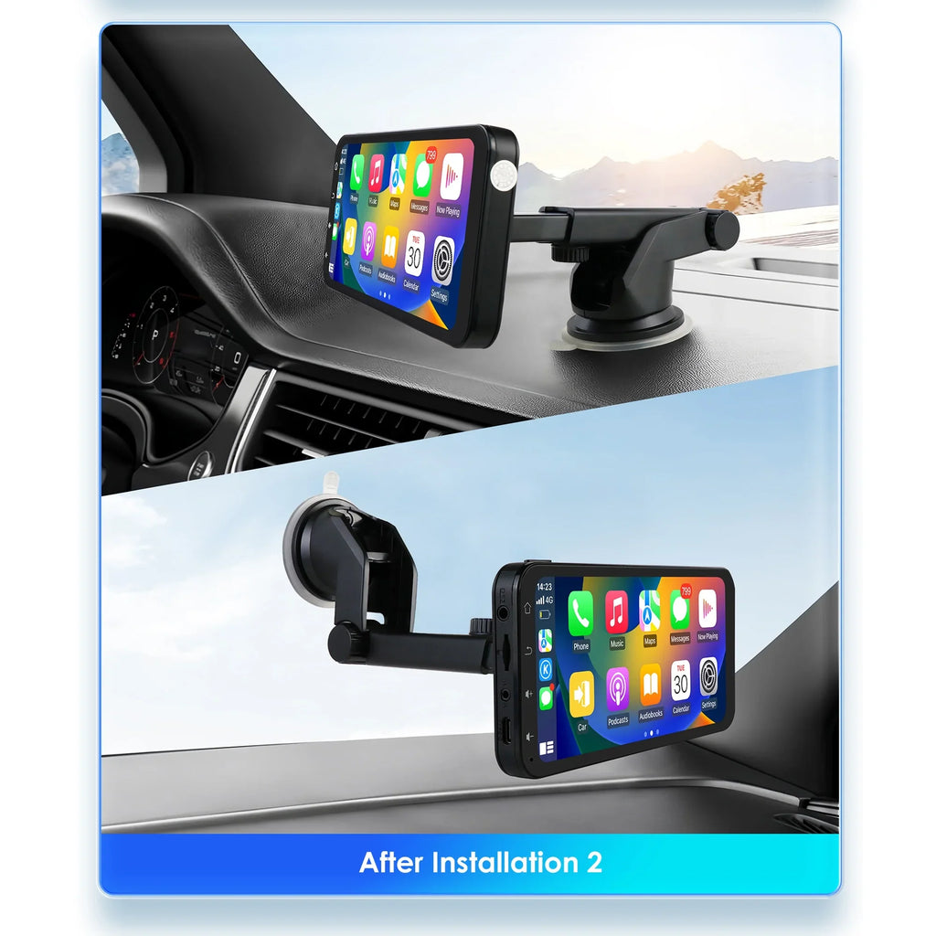 Audio Support Radio Apple 6.25" Wireless Ossuret With Car Stereo Camera Navigation Android Carplay Bluetooth Adjustable Receiver Touchscreen Backup Auto 360° GPS