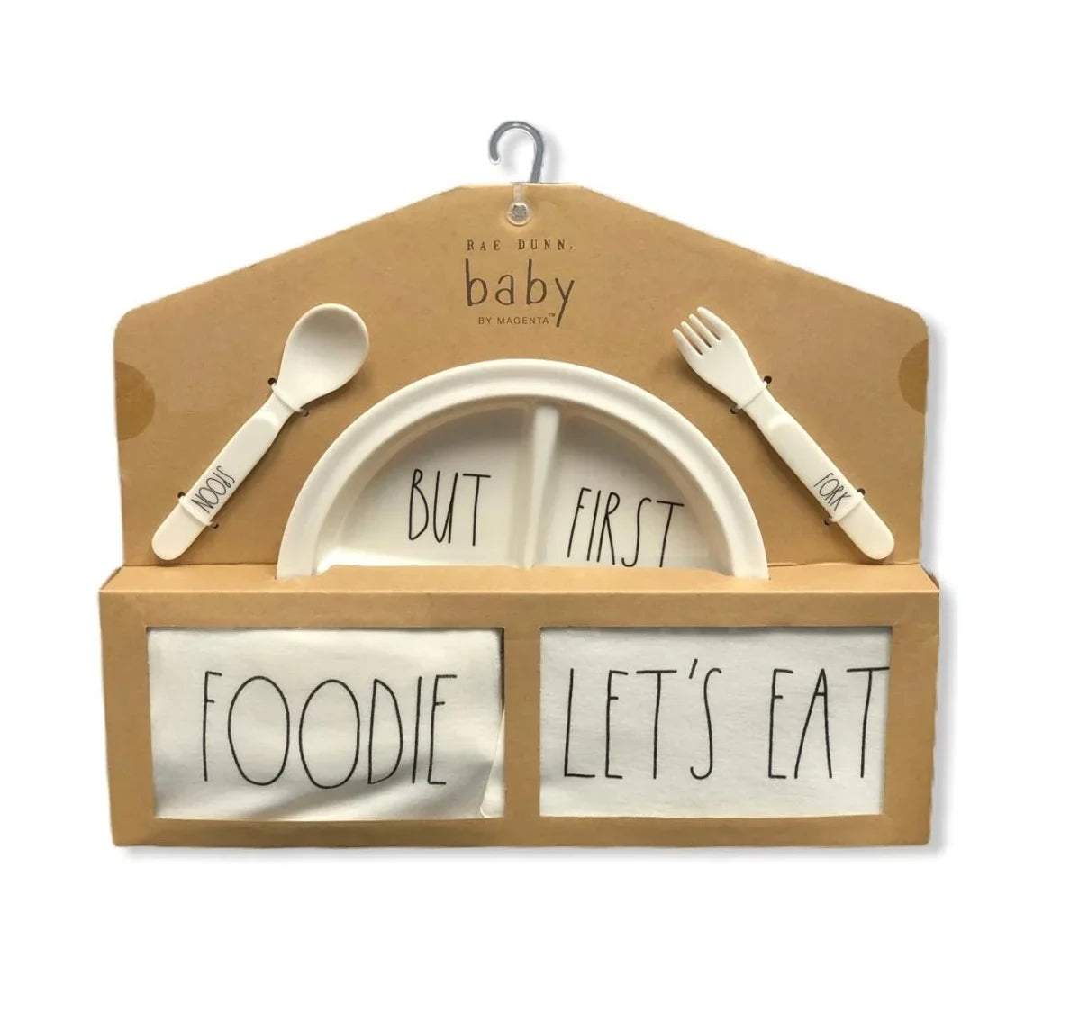 Rae Foodie Piece Dunn Utensils Plate Bodysuit Months) Baby Bib Set: Gift 5 (0-3