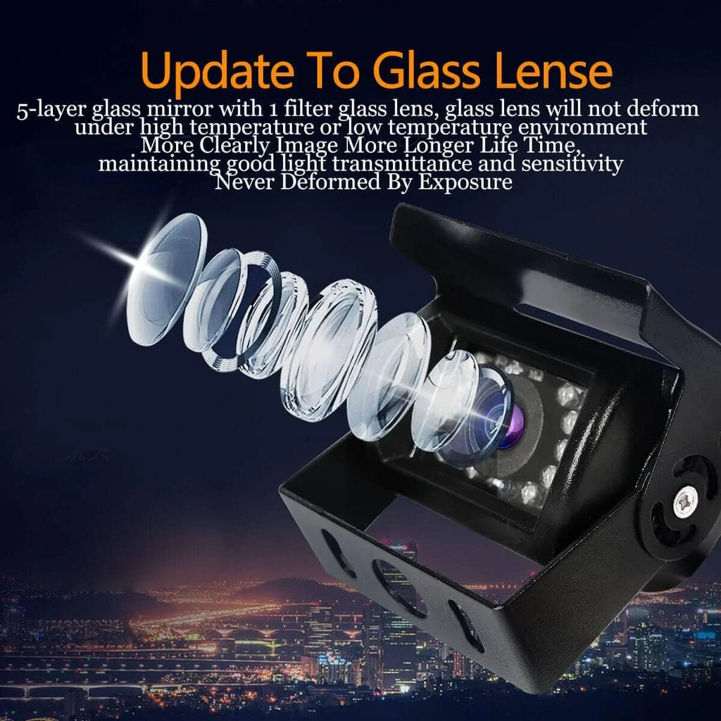View Camera Bus Backup Reverse Vision, Rear IP68 IR Camera with Backup for Waterproof Parking 18 Car Truck Night